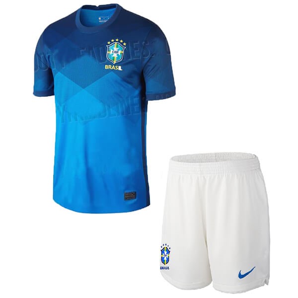 Trikot Brasilien Auswarts Kinder 2020 Blau Fussballtrikots Günstig
